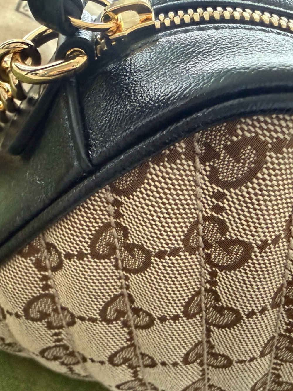 Gucci GG Marmont Shoulder Bag Quilted GG Canvas with leather - Picture 10 of 16